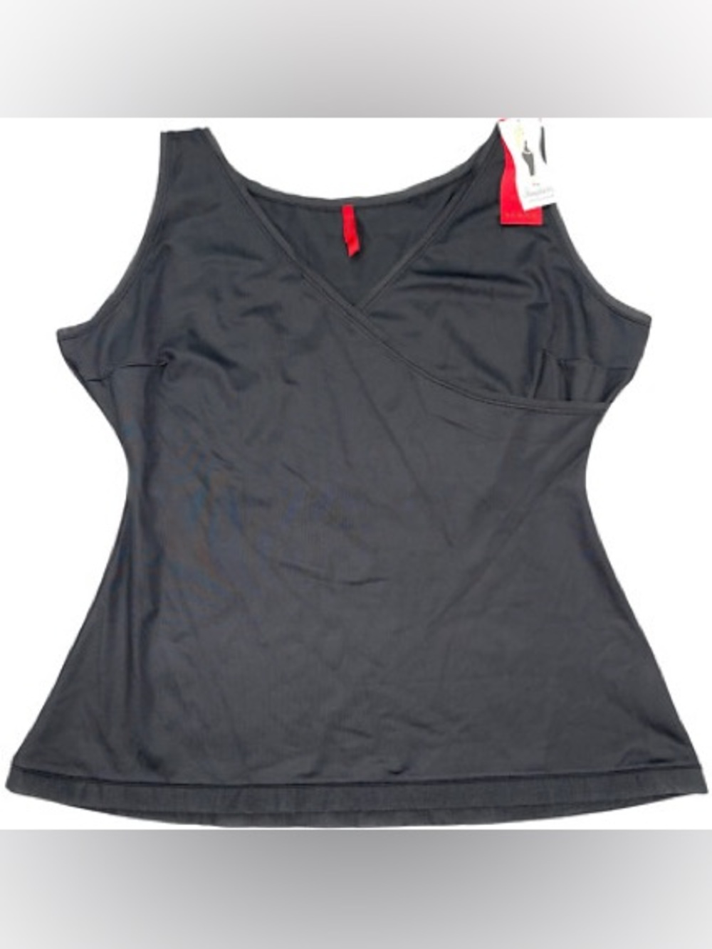 SPANX 988 Black Wrap Cami Sleeveless V-Neck Shapewear Tank